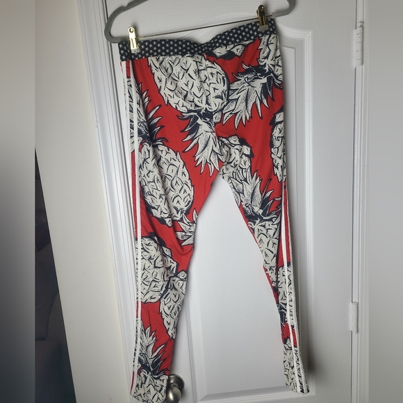 Adidas Originals x Farm Rio Tropical Pineapple Print Leggings ~ Large - Picture 7 of 8